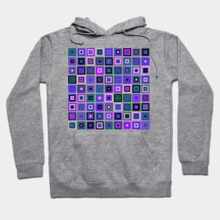 Abstract Square Geometric | Pop Fashion Modern Fusion Layered Blue Green Pink Hoodie